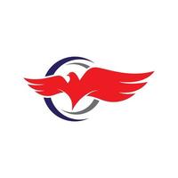 wing Falcon Logo Template vector