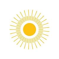 icono de ilustración de vector de sol