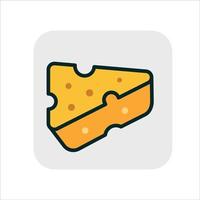 un icono de queso vector