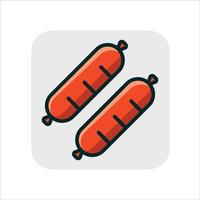 icon two small sausages vector