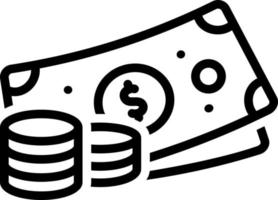 line icon for monetary vector