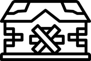 line icon for abandoned vector