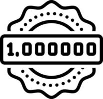 line icon for millionss vector