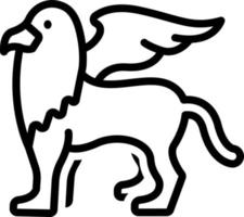 line icon for griffin vector