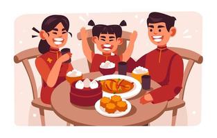 Chinese New Year Feast Concept vector