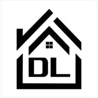 logotipo de bienes raíces dl