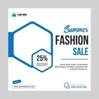 Vector fashion sale offer social media post templates