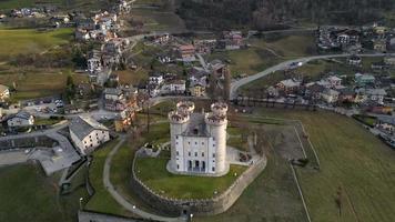 Top view of the castle of Aymavilles Aosta Valley video