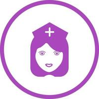 Beautiful Nurse Vector Glyph icon