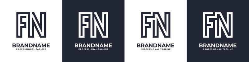 Simple FN Monogram Logo, suitable for any business with FN or NF initial. vector