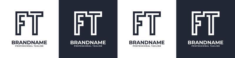 Simple FT Monogram Logo, suitable for any business with FT or TF initial. vector