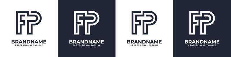 Simple FP Monogram Logo, suitable for any business with FP or PF initial. vector
