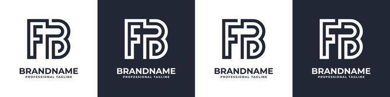 logotipo de monograma fb simple, adecuado para cualquier negocio con inicial fb o bf. vector