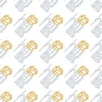 Subway seamless pattern design, Repeat textile design. Fabric print vector