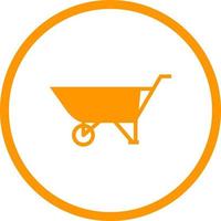 Beautiful Wheelbarrow Glyph Vector Icon