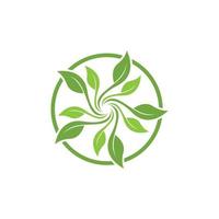 Nature leaf icon and symbol template vector