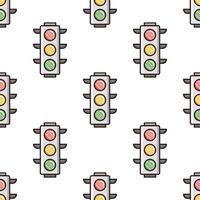 traffic light seamless pattern design, Repeat textile design. Fabric print vector