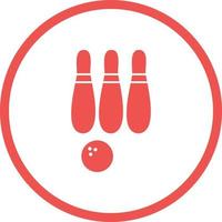 Beautiful Bowling Glyph Vector Icon