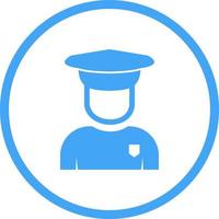 Beautiful Security Guard Glyph Vector Icon