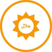 Beautiful Halal Tag Glyph Vector Icon