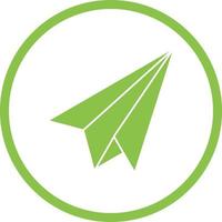 Beautiful Paper Airplane Glyph Vector Icon