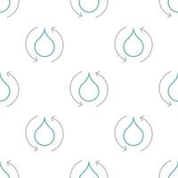 water recycling seamless pattern design, Repeat textile design. Fabric print vector