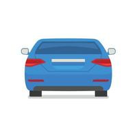 Car vector template on white background. Business sedan isolated. Vehicle branding mockup. Back view.