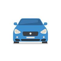 Car vector template on white background. Business sedan isolated. Vehicle branding mockup. Front view.