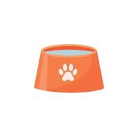 Dog, cat, animal or pet full food bowl vector illustration. Simple clipart logo icon flat design.