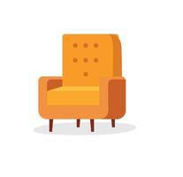 sillón en estilo de dibujos animados, está aislado sobre fondo blanco. icono para web. fácil de usar vector