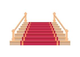 Staircase with carpet vector icon.Cartoon vector icon isolated on white background staircase with carpet.