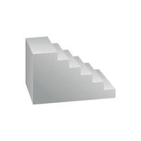 escaleras blancas, escaleras interiores 3d aisladas en blanco. colección de pasos vectoriales. escalera para ilustración interior aislada sobre fondo blanco. vector