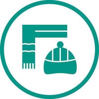 Beautiful Cap and Scarf Glyph Vector Icon