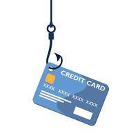 Credit card fraud, theft of bank data - isolated flat vector illustration.