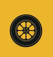 Car tire icon background vector illustration. Flat vector illustration template.