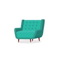 Armchair in cartoon style, is insulated on white background. Icon for web. easy to use vector