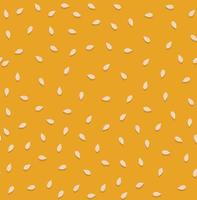 Sesame seeds on fresh yummy bread bun, seamless pattern. Repeating vector background.