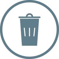 Beautiful Dustbin Glyph Vector Icon