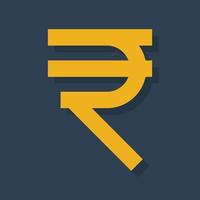 Rupee - Flat color icons. vector