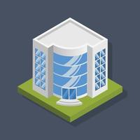 Residential building - Isometric 3D illustration. vector