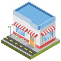 tienda móvil - ilustración 3d isométrica. vector