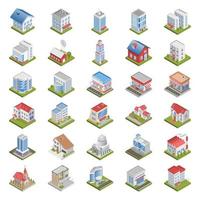 Buildings - Isometric 3D illustration. vector