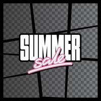 Logo for the summer sale. Vintage style. vector