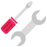 Wrench - Flat color icon. vector