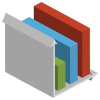 Graph - Isometric 3d illustration. vector