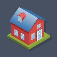 House - Isometric 3D illustration. vector