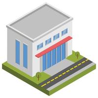 Residential building - Isometric 3D illustration. vector