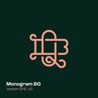 Monogram Logo BQ vector