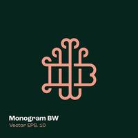 Monogram Logo BW vector