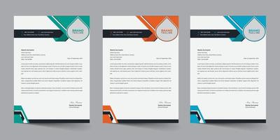 Modern business letterhead and stationery template design vector